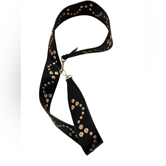 Black and Gold Studded Women's Bag strap - Picture 1 of 4